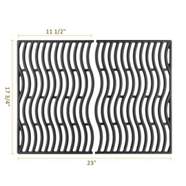 Hiorucet Cast Iron Cooking Grids for Napoleon Rogue 425, Rogue XT 425, Legend LD3, Freestyle 425, BBQ Grill Grate Replacement Parts for Napoleon F425DPGT, RXT425PSS-1, RXT425SIBPK-1, 17 3/4'', 2 Pack