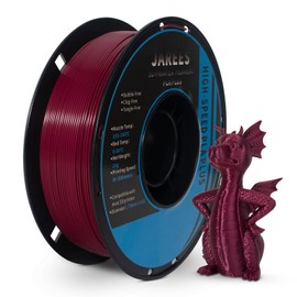 JAREES PLA Filament 1.75mm Merlot Maroon 1KG, Clog-Free 3D Printer Filament Dimensional Accuracy +/- 0.02mm,High Speed Printing 1kg Spool(2.2lbs) 3D Printing Filament Fits for Most FDM 3D Printer