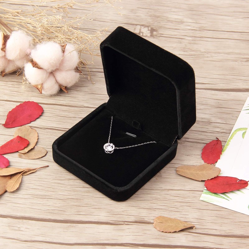 Bujingyun Velvet Necklace Pendant Bracelet Display Box Jewelry Gift Boxes