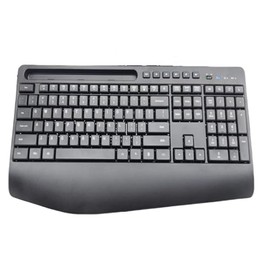 Ergonomic Wireless Keyboard and Mouse Combo,LIZRROT 2.4GHz Silent Full-Size Mouse and Keyboard,Wrist Rest,Phone Holder,Compatible with Windows, PCs, Laptops