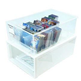 Msounehna 2400-Capacity Trading Card Storage Box - Stackable, Multi-Compartment Organizer for MTG,Loose Trading Card,and Sports Cards - Easy Sorting & Storage Solution