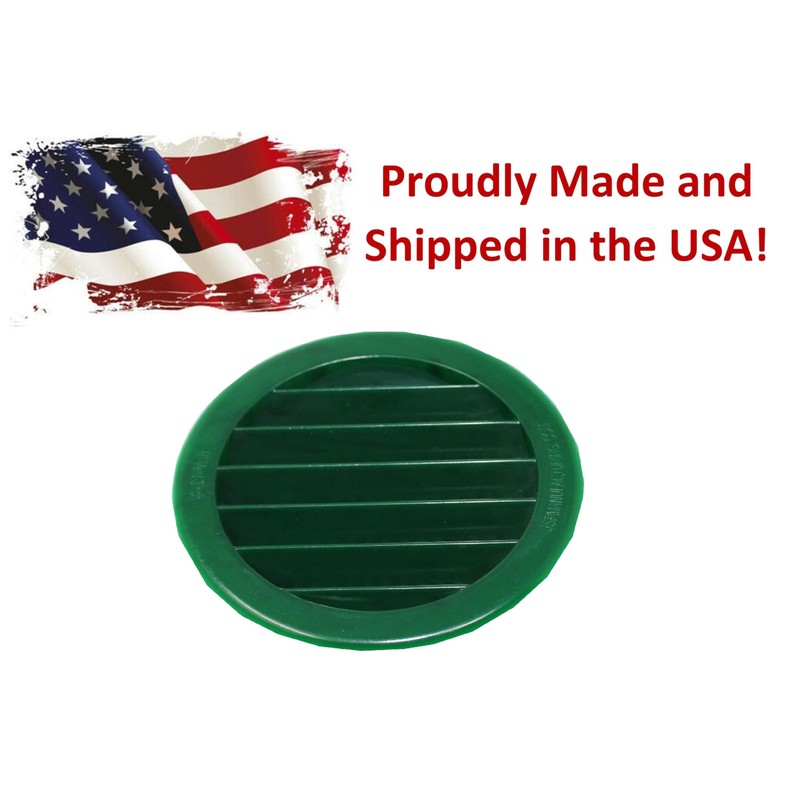 2" Round Green or Tan Plastic Louver Soffit Air Vent