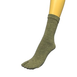 COUVER Grey Quarter - Midcalf High Flip Flop, Split toe Socks for Man