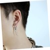 Healvian 1 Pair Retro Punk Skull Hoop Earrings for Men