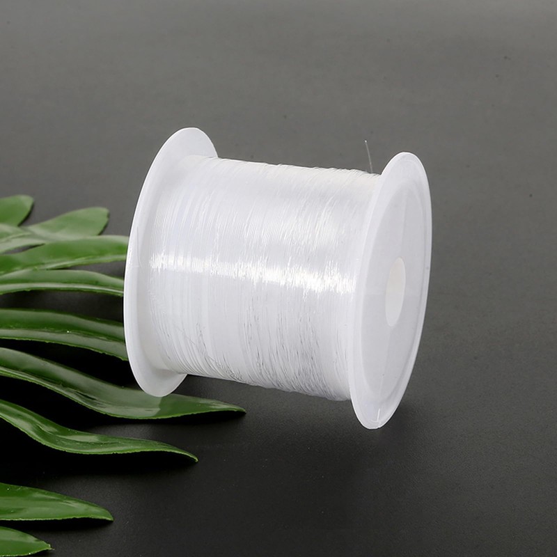1 Roll Transparent Fishing Thread,0.25mm 80M Fish Wire (White, 0.25MM/80M)