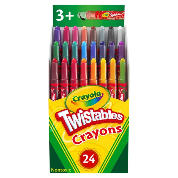 Crayola Twistables Crayons Coloring Set, Kids Indoor Activities at Home, 24 Count, Assorted