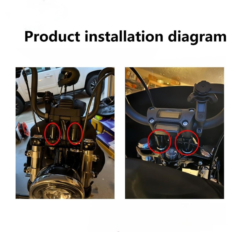 AC-MTORC 1 Inch Rise Handlebar Risers Extension for Harley 1-1/4