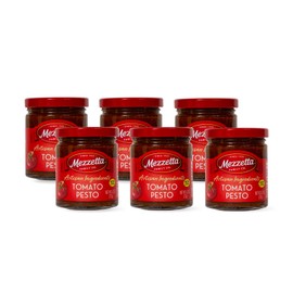 Mezzetta Artisan Ingredients Tomato Pesto 6.25 Ounce Jar - Sun-Dried Tomatoes & Extra Virgin Olive Oil with Parmesan, Pine Nuts & Fresh Basil - Perfect Pesto Sauce for Pasta - Rich Flavor (Pack of 6)