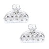 Luxxii - (2 Pack) 2" Mini Vintage Metal Crystal Rhinestone