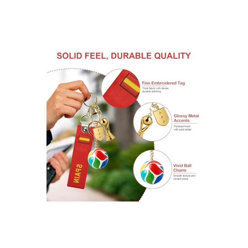 Soccer Keychain Set - 4PCS World Cup Inspired Accessories