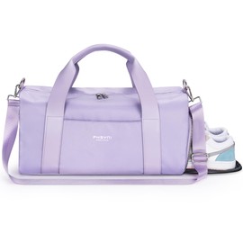 PHSYNI Gym Bag for Women Girls with Shoe Compartment & Wet Pocket - Duffle Bag for Travel Sports Fitness Workout Athletic, 19"-Medium, Purple
