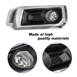 Stunning For 2014-2024 Toyota 4Runner Limited Fog light Lamp Bezel With Bulbs L&R Side