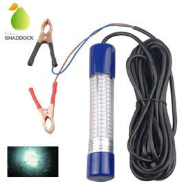 JL Sport 12V-24V Super Bright Underwater Fishing Light Deep Drop Fishing Bait Light Decorative Dock Light Night Fishing Finder with 6M/6.6 yd Cord for Prawn, Squid, Fish- Green, White, Blue