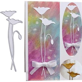 2 x Flower Leaf Cutting Dies Stencils for DIY Scrapbooking Photo Album Decorative Embossing Paper Cutting Dies for Card Making Stencils Die Cutting Scrapbooking