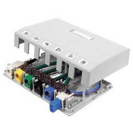 Surface Mount Box, 6 Ports, White