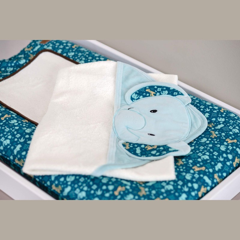 Domiva Zanimo Embroidered Bath Towel with Glove 75 x 75