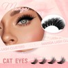 FADLASH Lash Clusters DIY Lash Extensions 80D Eyelash Clusters Cat