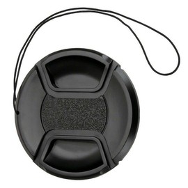 1pcs Universal Center Pinch Snap-on Front Lens Cap 40.5mm 46mm 49mm 52mm 58mm 62mm 67mm 72mm 77mm 82mm For Canon Nikon Sony Pentax Olympus Fuji Camera with String (49mm)