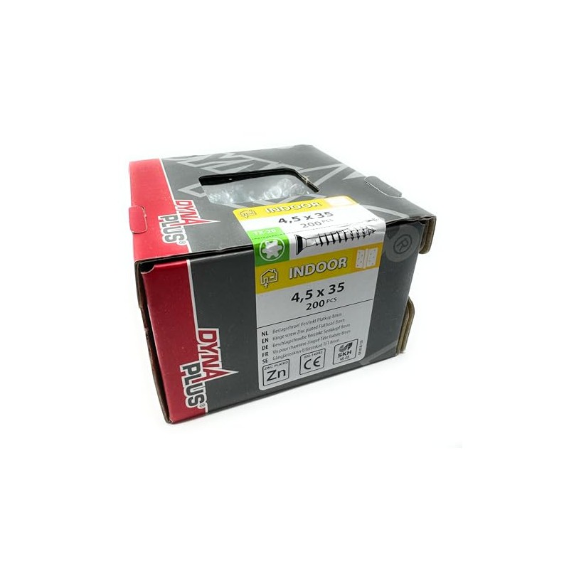 DynaPlus® Fitting Screw, 4.5 x 35 mm, Galvanised, Countersunk Head