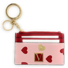 Victoria's Secret The Victoria Card Case Keychain (Pink/Red/Gold)