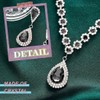 JAKAWIN Bridal Wedding Jewelry Set Rhinestone Prom Necklace Earring Set