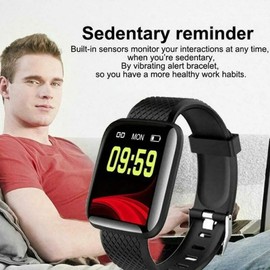 Zopsc Reloj Inteligente 116plus, Reloj Inteligente Deportivo Impermeable con Bluetooth, Pulsera Inteligente con Pantalla a Color TFT de 1,3 Pulgadas con Alerta de Mensajes.