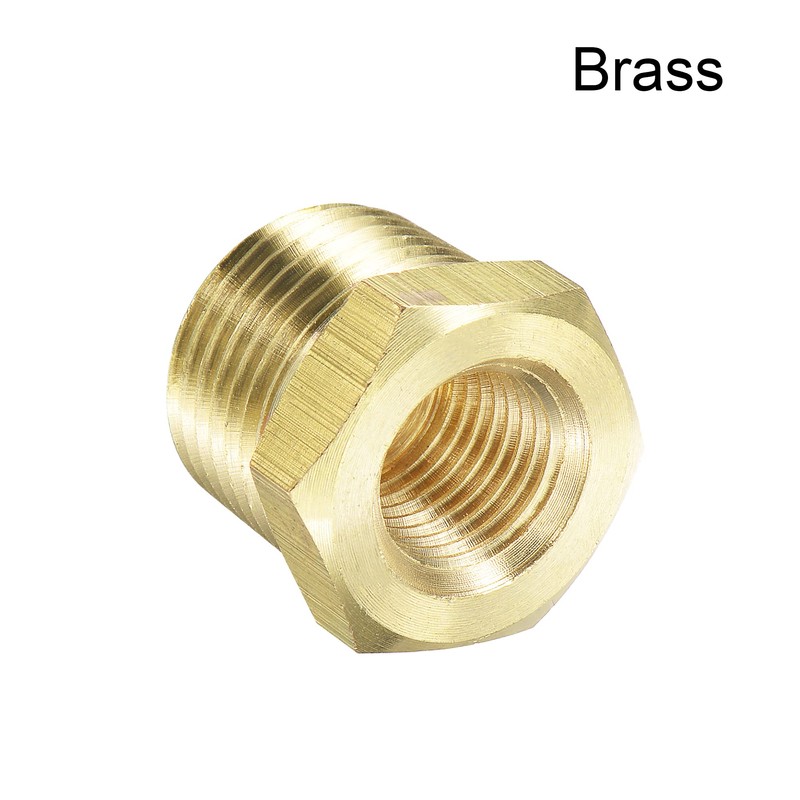 sourcing map Brass Pipe Fitting Reducer Adapter 1/2NPT Male x