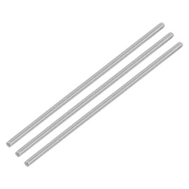 sourcing map 3Pcs Fully Threaded Rod, M5 x 180mm 304 Stainless Steel Right Hand Thread Bar Studs M5-0.8 Thread Pitch for Furniture Machinery Assembly