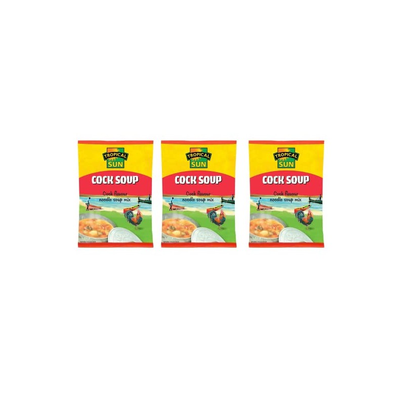 Tropical Sun Cock Noodle Soup 50g - Pack of 3