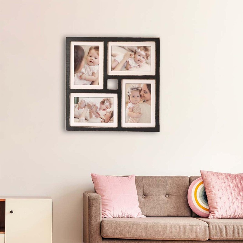 Donmills Collage Photo Frame 7x5 4-Opening Rustic Farmhouse Photo Frames