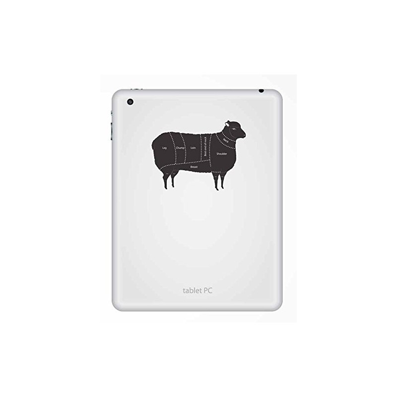 2 x 10cm Meat Cuts Lamb Sheep Vinyl Sticker Laptop