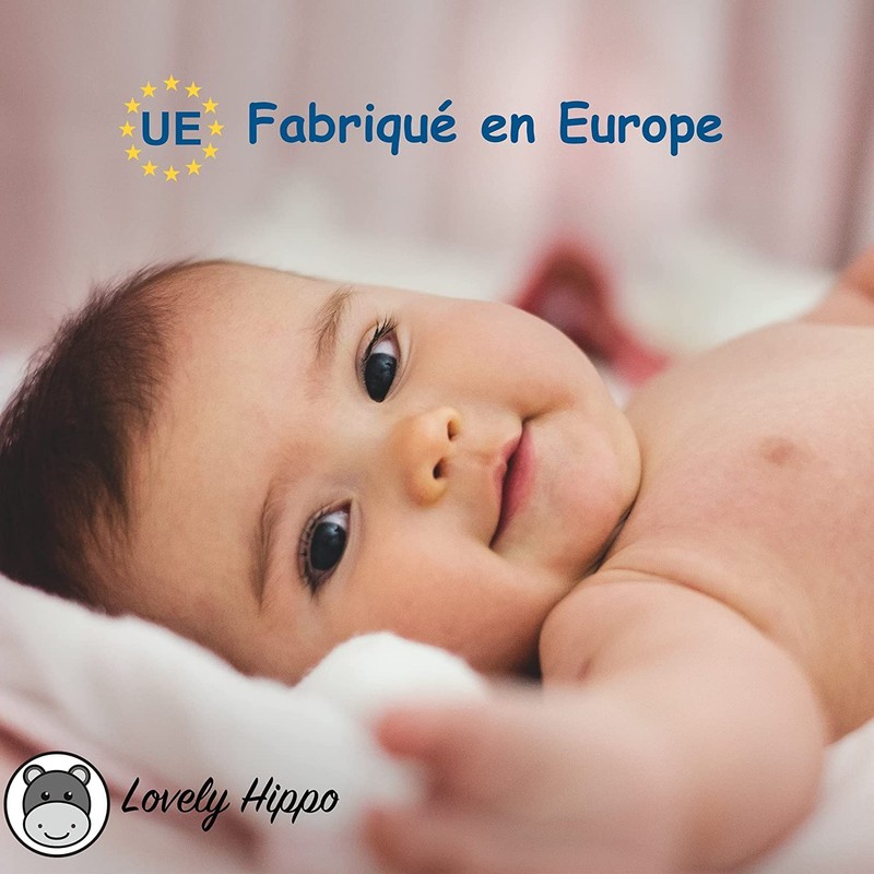 Lovely Hippo 2 x Fitted Sheets 100% Cotton + 1