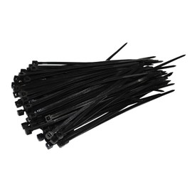 Pack of 100 Professional Cable Ties Industrial Quality Black 100 mm x 2.5 mm Industrial Strong Short 8.1 kg Tensile Force Nylon Cable Ties for Industrial PC Garden Damstone