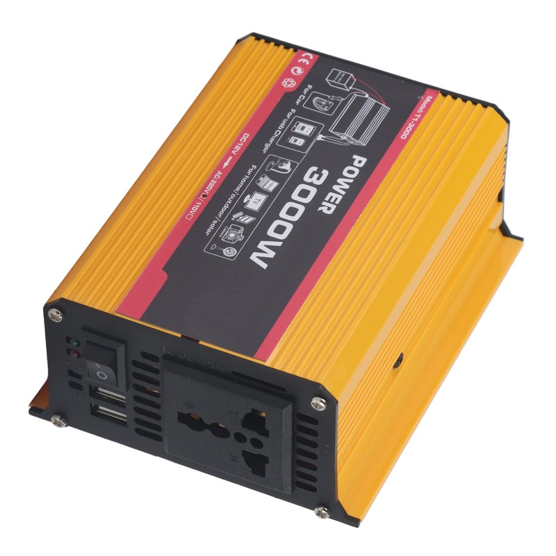 Car Inverter 3000W Dual USB Auto Power Converter Modified Sine