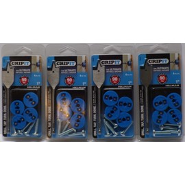 Gripit Lot of 4 Hillman Blue Ultimate Drywall Anchor Kit 1" With Bit 376482