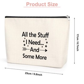 25X17CM Funny Gifts for Sister Women Friends Daughter Makeup Bag Friendship Gift Christmas Birthday Retirement Gifts for Colleague Coworker Travel Toiletry Bag