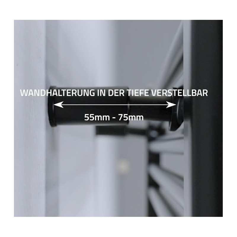 Towel Rail Wall Mount Brackets Black Suitable for Straight and