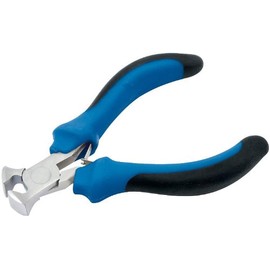 Draper 12535 Mini Cutting Pliers with Soft Grip, Blue, 100mm