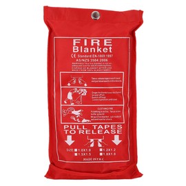 Fiberglass Fire Emergency Blanket, Reusable Kitchen Survival Blanket, Car Kitchens for Offices Restaurants(1mx1m)