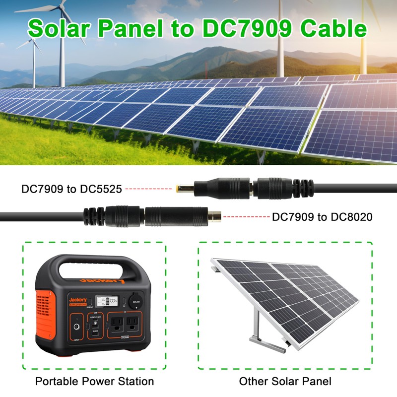 Boobrie 6ft MC to DC8mm Solar Extension Cable Kit, with