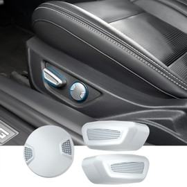 2024 2025 Mustang Seat Button Cover, Premium Brushed Silver Protective Cover for Seat Adjustment Buttons (Compatible with 2025 Mustang All Trims), Interior Accessories Anti-Scratch Protector