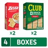 Club and Zesta Crackers, Party Snacks, Variety Pack (4 Boxes)