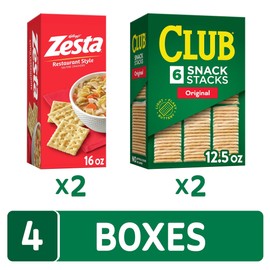 Club and Zesta Crackers, Party Snacks, Variety Pack (4 Boxes)