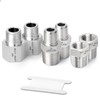 ERGAOBOY 6 Pcs 1/8" BSP x 1/4" BSP Forged Stainless