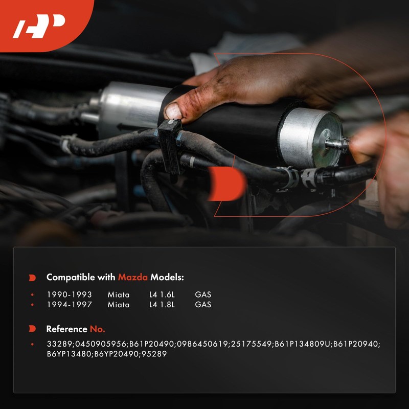 A-Premium Fuel Filter Compatible with Mazda Miata 1990-1997, 1.6L 1.8L,