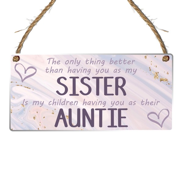 Pixie's Gifts Auntie Special Sister Aunt Auntie Wood Plaque -