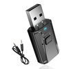 USB Bluetooth 5.0 Dongle Adapter with 3.5mm AUX, 4-in-1 Car