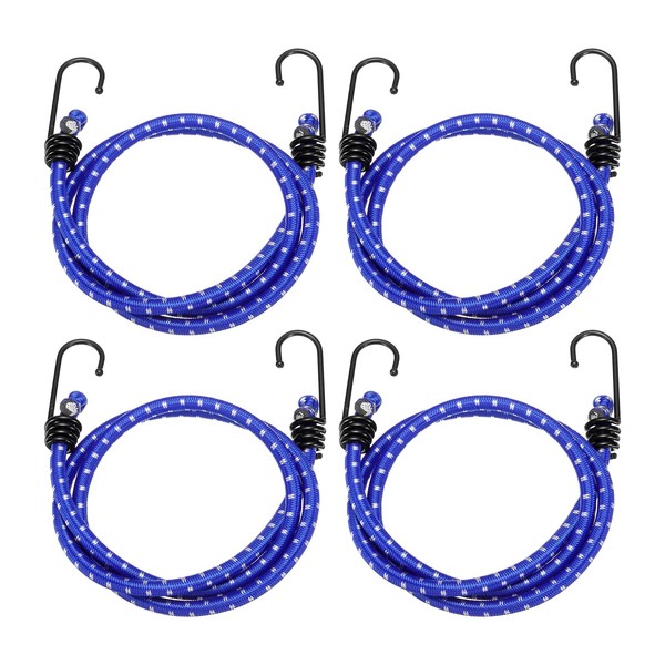 HARFINGTON 4Pcs Bungee Cord with Hooks 40" Rubber Bungee Cords