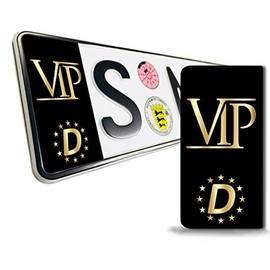 Skino 2 x Vinyl Sticker Number Plate JDM Stickers Tuning Car Motorcycle VIP EU QV 16