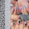 Flower Nail Foil Transfer, Hibiscus Flowers Nail Stickers 10 Rolls